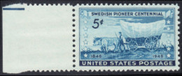 !a! USA Sc# 0958 MNH SINGLE W/ Left Margin - Swedish Pioneers - Nuevos