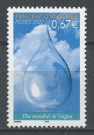 ANDORRE 2002 N° 568 ** Neuf MNH Superbe  C 2.80 € Journée Mondiale De L'eau Water - Unused Stamps