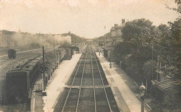 95 - SURVILLIERS - GARE, TRAIN En GARE - RARE CLICHE ORIGINAL CARTE PHOTO ARCHIVE PHOTOGRAPHE BOUCHETAL  (9x14cm) état - Survilliers