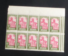 SOUDAN - 1943-44 - N°YT. 131 - Laitière Peulh 10c Olive Et Rose - Bloc De 10 Bord De Feuille - Neuf Luxe ** / MNH - Ongebruikt