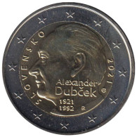 SQ20021.1 - SLOVAQUIE - 2 Euros Commémo. Anniv Naissance Alexander Dubček - 2021 - Slovacchia