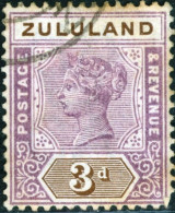 ZULULAND, REGINA VITTORIA, 1894, FRANCOBOLLI USATI Mi:ZA-ZL 17, Scott:ZA-ZL 18, Yt:ZA-ZL 17 - Zululand (1888-1902)