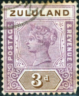 ZULULAND, REGINA VITTORIA, 1894, FRANCOBOLLI USATI Mi:ZA-ZL 17, Scott:ZA-ZL 18, Yt:ZA-ZL 17 - Zoulouland (1888-1902)