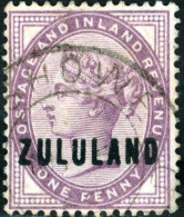 ZULULAND, REGINA VITTORIA, 1888, FRANCOBOLLI USATI Mi:ZA-ZL 3, Scott:ZA-ZL 2, Yt:ZA-ZL 2 - Zululand (1888-1902)