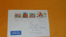 ENVELOPPE DE 2011../ CACHETS LEGNICA POLOGNE POURV ESTONIE + TIMBRES X4 - Briefe U. Dokumente