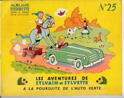 SYLVAIN ET SYLVETTE N° 25 " A LA POURSUITE DE L'AUTO VERTE " ALBUMS-FLEURETTE  DE 1957 - Sylvain Et Sylvette