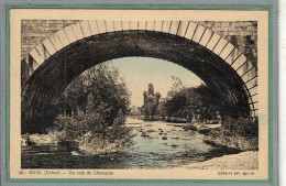 CPA (69) ANSE - Aspect Du Pont Sur L'Azergues Dans Les Années 30 - Carte Colorisée - Anse