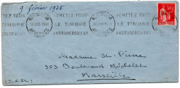 TIMBRE - 50Cts - TYPE PAIX - ARDENNES - ENVELOPPE COMPLÈTE . - 1932-39 Paz