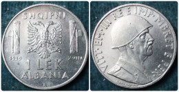 M_p> Regno Vitt Eman III° Colonia D'Albania 1 Lek 1939 XVIII Magnetico , Moneta NON COMUNE - Albania