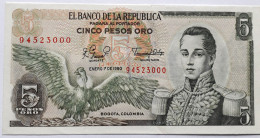 COLOMBIA - 5 PESOS ORO - P 406f (1980) - UNCIRC - BANKNOTES - PAPER MONEY - CARTAMONETA - - Colombie