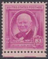 !a! USA Sc# 0960 MNH SINGLE W/ Bottom Margin (a2) - William Allen White - Ungebraucht