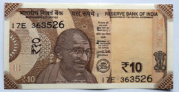INDIA - 10 RUPEES - P 109 A (2017-2023) - UNCIRC - BANKNOTES - PAPER MONEY - CARTAMONETA - - Inde