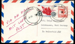 UXC4 Air Mail Postal Card Used Minneapolis IN To Germany 1965 - 1961-80