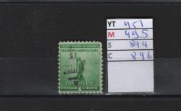 PRIX FIXE Obl 451 YT 495 MIC 899 SCO 896 GIB Industry Agriculture Statue De La Liberté 1940 Etats Unis 58A/02 - Usados