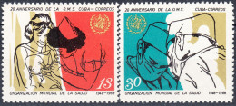 CUBA 1968, 20 YEARS WORLD HEALTH ORGANIZATION, COMPLETE, MNH SERIES With GOOD QUALITY, *** - Neufs