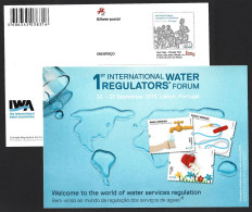 Water. Drink. Water Saving. Full Postcard Of 1st International Water Regulatory Forum 2014, Lisbon. Iwa. Water. Drankje. - Altri & Non Classificati