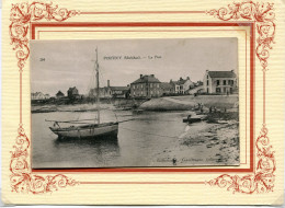 SAINT PIERRE QUIBERON  ** PORTIVY  ** EN 1917 **UN BATEAU DE PECHE  ** MARINS PECHE A LA SENNE A L ARRIERE PLAN  ** - Autres & Non Classés