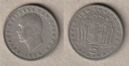 00016) Griechenland, 5 Drachmen 1954 - Grèce