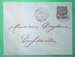 ENTIER 10C REGENCE DE TUNIS ENFIDAVILLE ENFIDHA TUNISIE CORRESPONDANCE LOCALE 1900 LETTRE COVER FRANCE - Storia Postale