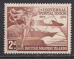 British Solomon Islands 1949 KGV1 2d UPU MNH SG 77 ( G630 ) - Islas Salomón (...-1978)