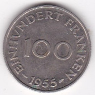 Sarre, Protectorat Français , 100 Franken 1955, Cupronickel , KM# 4 - 100 Francos