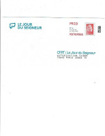 PARIS PAP Postréponse Marianne L'engagée CFRT/Le Jour Du Seigneur (en Bleu-vert) N° 359001 (1524) - Listos Para Enviar: Respuesta/Marianne L'Engagée
