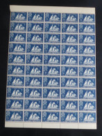 SPM - 1942 - N°YT. 296 - Bateau 5c Bleu-gris - Bloc De 50 Bord De Feuille - Neuf Luxe ** / MNH - Ongebruikt