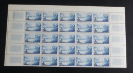 SPM - 1955 - N°YT. 348 - Frigorifique 30c Bleu - Bloc De 25 Bord De Feuille - Neuf Luxe ** / MNH - Ungebraucht