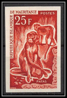94012a Y&t N°173 Patas Singes Apes Monkeys Animaux Animals 1963 Mauritanie Essai Proof Non Dentelé Imperf ** MNH  - Singes