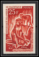 94012a Y&t N°173 Patas Singes Apes Monkeys Animaux Animals 1963 Mauritanie Essai Proof Non Dentelé Imperf ** MNH  - Apen