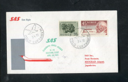 "NORWEGEN" 1972, SAS-Erstflugbrief "Oslo-Beograd" (80021) - Lettres & Documents