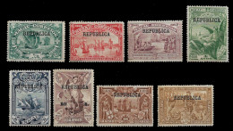 MACAU 1913 Issue Of 1898 Overprinted REPUBLICA SET MH (NP#70-P06-L5) - Unused Stamps