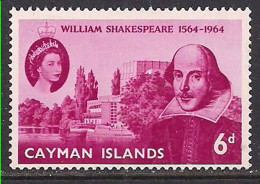 Cayman Islands 1964 QE2 6d Shakespeare MNH SG 183 ( L1031 ) - Iles Caïmans