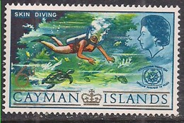 Cayman Islands 1967 QE2 6d Skin Diving MLH SG 206 ( M1003 ) - Iles Caïmans