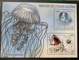 French Antarctic Territories 2021, Jellyfishes, MNH S/S - Nuovi