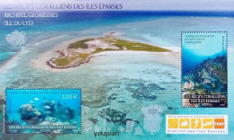 French Antarctic Territories 2021, Corals Of Éparses Island, MNH S/S - Ongebruikt