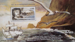 French Antarctic Territories 2022, 500th Anniversary Of Discovery Amsterdam Island By Fernand Magellan, MNH S/S - Ongebruikt