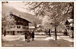 Oberammergau , Bahnhofstr. (Stempel: Oberammergau 1937 , Nach England)) - Oberammergau
