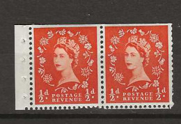 1952 MNH GB Wmk Tudor Crown Booklet Pane SG 515-n - Unused Stamps