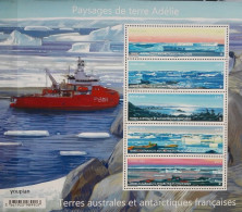 French Antarctic Territories 2023, Landscapes Of Adelie Land, MNH S/S - Unused Stamps