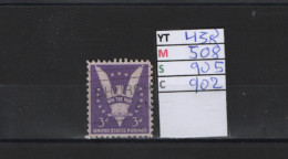 PRIX FIXE Obl 458 YT 510 MIC 904 SCOT 904 GIB Aigle Stylisé 1942 Etats Unis 58A/04 - Used Stamps