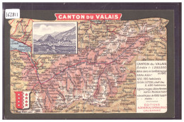 SION - CARTE DU CANTON DU VALAIS - CARTE NEUVE NON ECRITE - TB - Sion