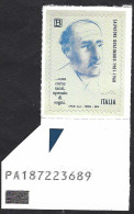 Italia 2018; Salvatore Quasimodo; Premio Nobel Per La Letteratura; Francobollo Con Codice Alfanumerico. - Barcodes