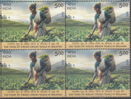 INDIA 2023, 200 Years Of Indian Origin Tamils In Sri Lanka, Block Of 4 Stamps, MNH(**). - Ungebraucht