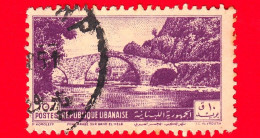 LIBANO - Usato - 1950 - Antico Ponte Sul Fiume Dog - Bridge Above Nahr El-Kelb - 50 - Liban