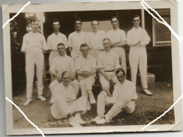 CAMDEN CRICKET CLUB OLD R/P SMALL POSTCARD A LANCASHIRE CC VISIT? 1917 MILITARY? - Críquet