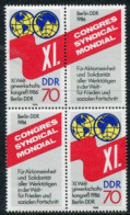 DDR 1986 World Trades Union Congress Block MNH / **.  Michel 3049 - Unused Stamps