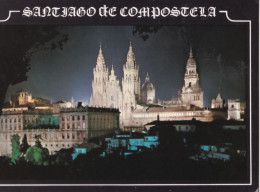 Santiago De Compostela - La Catedral Desde El Paseo De La Herradura - Nocturna - Formato Grande Viaggiata – FE390 - Santiago De Compostela