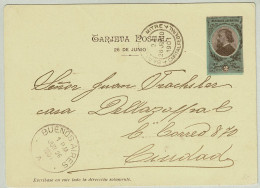 Argentinien / Argentina 1901, Tarjeta Postal Mit Bildzudruck Panzerkreuzer Acorazado Belgrano - Entiers Postaux
