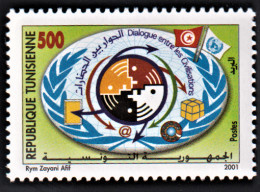 2001 -Tunisie/Y&T 1429 Dialogue Entre Les Civilisations  1V- MNH*** - Joint Issues